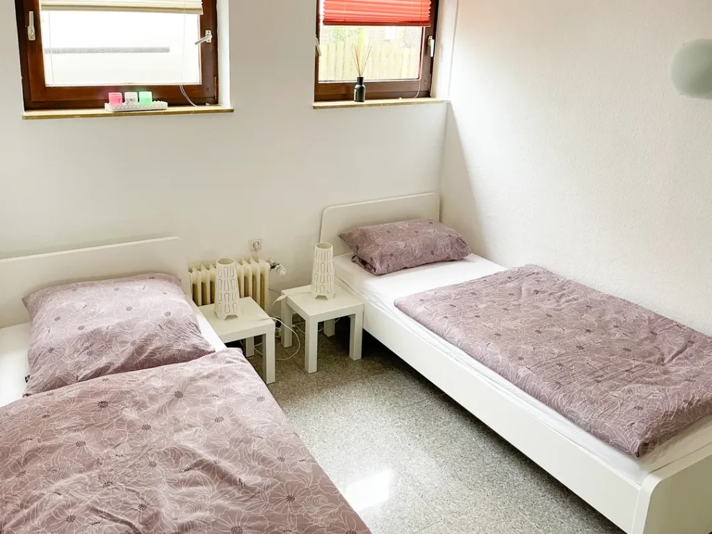 Monteurzimmer Beispiel mit 2 Betten