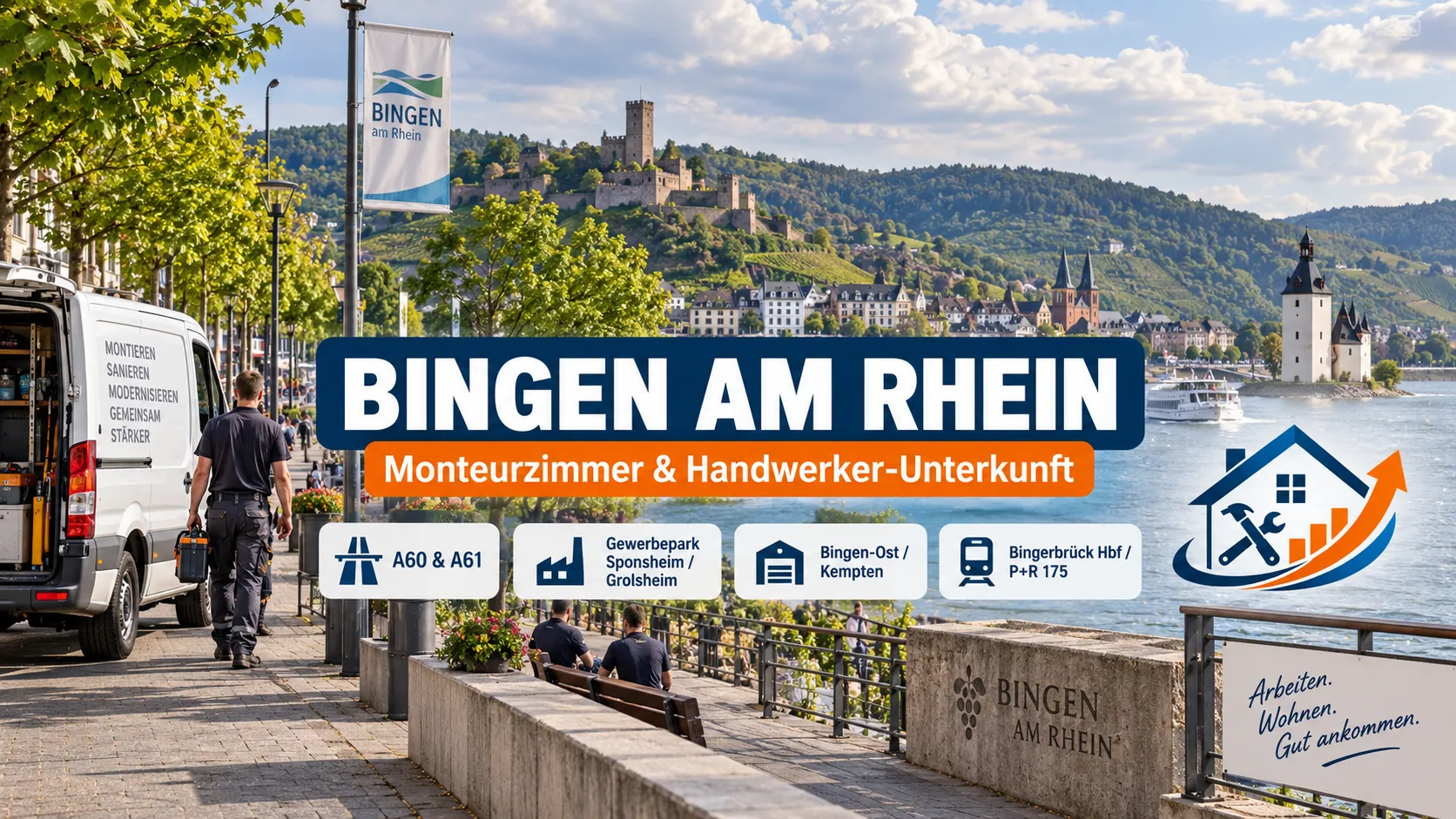 stadtansicht bingen am rhein